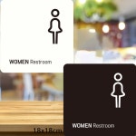 WOMEN Restroom3 부착형 정사각안내판