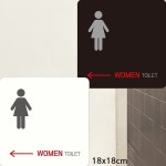 WOMEN TOILET 왼쪽화살표1 부착형 안내판