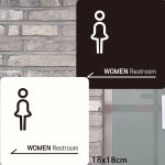 WOMEN Restroom 왼쪽화살표 부착형 안내판