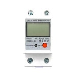 단상 스크린 전압 측정기 전기 측정기 와트 KWh 전력 증폭기 측정기 Din 레일 소비 전력계