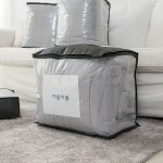 에프엔비글로벌 손잡이 PVC 투명 이불가방 대형 1P 이불 침구 보관 대형45x40x35