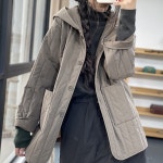 스윗트리 루즈핏 하프 후드 점퍼 j0410