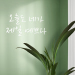 더굿데이 홈데코 감성글 4종 데코 글자컷팅 스티커 1 오늘도 네가 제일 예쁘다 대