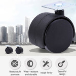 1쌍 범용 휠 회전 캐스터 롤러 가구 사무실 의자 수하물 액세서리 용 브레이크