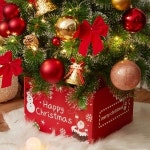 골든벨 뉴리얼 솔잎 눈꽃 트리 풀세트 전구포함