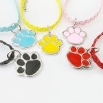 강아지 발바닥 매시 목걸이 1P 반려견 이름표 팬던트 S