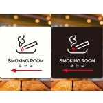 SMOKING 부착형 정사각안내판 알림판 ROOM2