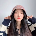 솜사탕 니트 버킷햇 벙거지모자