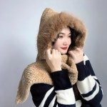 코지데잇후드 머플러 귀달이 겨울후드목도리