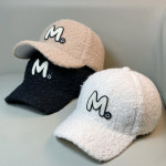 겨울 포인트모자 스마일 패치 M영문자수 뽀글이 볼캡