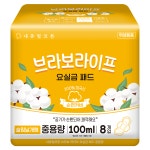한국피부과학연구소 내츄럴코튼 브라보 라이프 순면커버 요실금 패드 중형