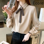 에꼴리에 타이 긴팔셔츠 F3XWBB001Z