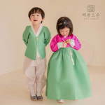 메종드온 나라 마고자 초록 남아한복 백일 1호 10호 10호