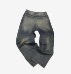 언더마이카 바지 언더마이카 이에크 핸드 브러쉬 워시드 와이드 진 코로즌 - 23FW 사이즈 0 2
