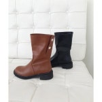 더블디 겨울 여성 통굽 미들 웨스턴 앵클 부츠 RJH2399