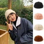 남자 여자 모자 뽀글이 뒷면찍찍이 겨울와치캡 따뜻