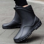 남성용 여름 장마 발목 장화 레인 슈즈 스타일 250