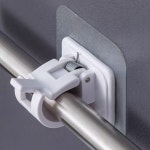 무타공 다용도 걸이 못없이 커튼봉 압축봉 고리 거실 1p