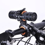 전조등 거치대 브라켓 후레쉬 고정기 자전거 집게 라이트거치대 주황