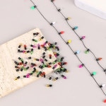 DIY 인형 집 미니어처 가구 액세서리 스트링 조명 크리스마스 장식 1 개