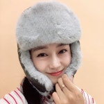 패딩 귀달이 군밤모자 카키 털모자
