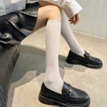 여성 무릎 양발 골지 니삭스 봄 코디 선물