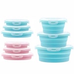 전자렌지용 폴딩 실리콘 원형용기 3개 캠핑용 여행용