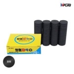 마그피아 학습 교재용 원형자석 지름25mm 두께T3mm 100개입