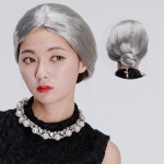 파티행사용품 할머니분장 실버가발 뽀글이가발 통가발