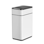 엘페코 ELPHECO 뚜껑이 욕실 쓰레기통 9 5L 2 5갤런 자동 쓰레기통 9 5L 스테인리스 스틸 주방 쓰레기통