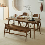 아씨방 로엔 원목 4인용 식탁 테이블 의자2 벤치