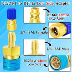 하이 로우 사이드 퀵 커플러 어댑터 키트 변환 개 R1234YF-R134A R1234YF 2