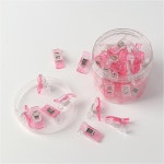 튼튼한 미니 사무용 클립 50p세트 연핑크