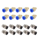 10 Pcs PC4 M6 M10 수나사 스트레이트 공압 피팅 황동 커넥터 공기 라인 보우 덴 압출기 내구성 M6