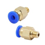 10 Pcs PC4 M6 M10 수나사 스트레이트 공압 피팅 황동 커넥터 공기 라인 피팅 보우 덴 압출기 내구성 M6