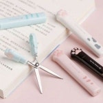 휴대용 문구용 스텐 종이 재단 미니 가위