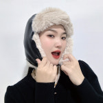 터프 레더 귀달이 군밤모자 털모자