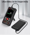 GVDA 스마트 충전식 디지털 멀티미터 True RMS 9999 카운트 ADC 전압 전류 멀티메트로 컬러 LCD 멀티테스터 1000V 10