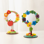 스탠드 탁상거울 클레이세트 만들기 미술 놀이 꽃거울 엄마표 아트 집콕