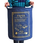 접이식 방수데님 재활용 분리수거함 빨래바구니 햄퍼