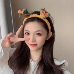 별별창고 크리스마스 양털 뽀글이 머리띠 뽀글이산타머리띠