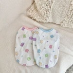 강아지 오가닉 토끼 민소매 1P 반려견 잠옷 실내복