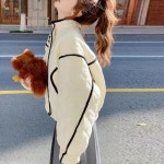 헤레이스 하이넥배색패딩 YMSH23FW669