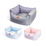 킹스독 사각베드 L 스트라이프 하우스 방석 논슬립