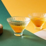 내열 유리 브이형 골찻잔