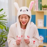 귀 움직이는 털 토끼 군밤 모자 방한모자