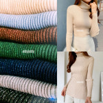 반짝이 니트 펄 골지 폴라 티 올리졸리 H0289