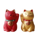 가게 장식용 손님 부르는 복 고양이 세트 선반위 선반 선물