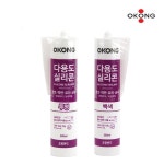 오공 오공 시나브로129 오공 다용도 실리콘 창호 벽면 유리 금속 실란트 투명 1개