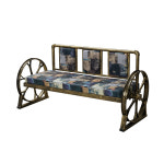 바버샵 대기의자 복고풍 헤어살롱 철 벤치 이발소 소파 레트로 영국식 휠체어